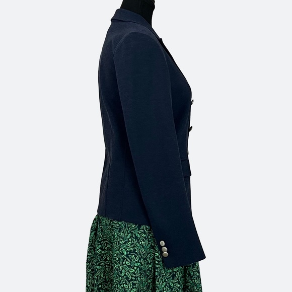 Navy Double-Breasted Fitted Blazer - Picture 3 of 8